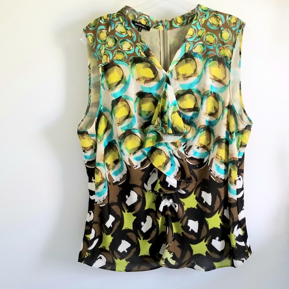 Lafayette 148 silk blouse sleeveless